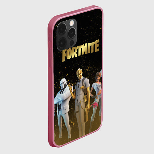 Чехол iPhone 12 Pro Max FORTNITE 2 СЕЗОН ГЛАВА 2 / 3D-Малиновый – фото 2