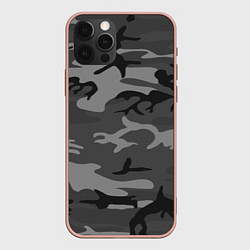 Чехол для iPhone 12 Pro Max Военный камуфляж, цвет: 3D-светло-розовый