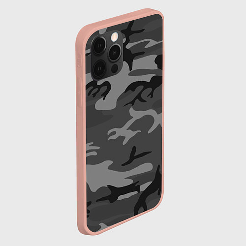 Чехол iPhone 12 Pro Max Военный камуфляж / 3D-Светло-розовый – фото 2