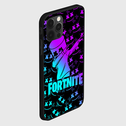 Чехол iPhone 12 Pro Max FORTNITE X MARSHMELLO / 3D-Черный – фото 2