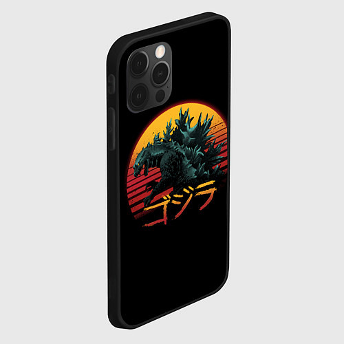 Чехол iPhone 12 Pro Max GODZILLA / 3D-Черный – фото 2