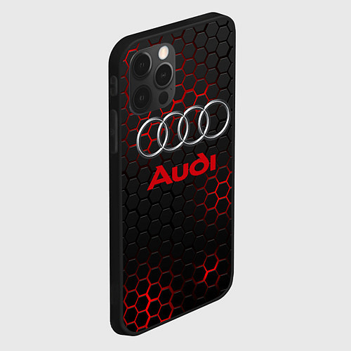 Чехол iPhone 12 Pro Max AUDI / 3D-Черный – фото 2