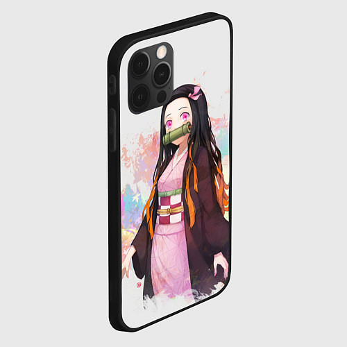 Чехол iPhone 12 Pro Max KIMETSU NO YAIBA / 3D-Черный – фото 2