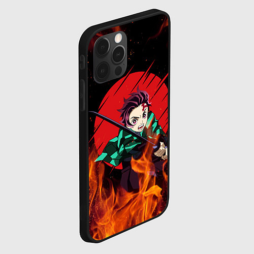 Чехол iPhone 12 Pro Max KIMETSU NO YAIBA / 3D-Черный – фото 2