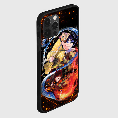 Чехол iPhone 12 Pro Max KIMETSU NO YAIBA / 3D-Черный – фото 2