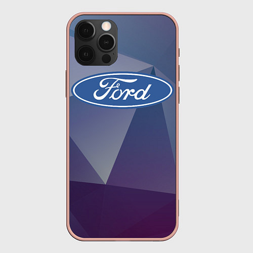 Чехол iPhone 12 Pro Max Ford / 3D-Светло-розовый – фото 1