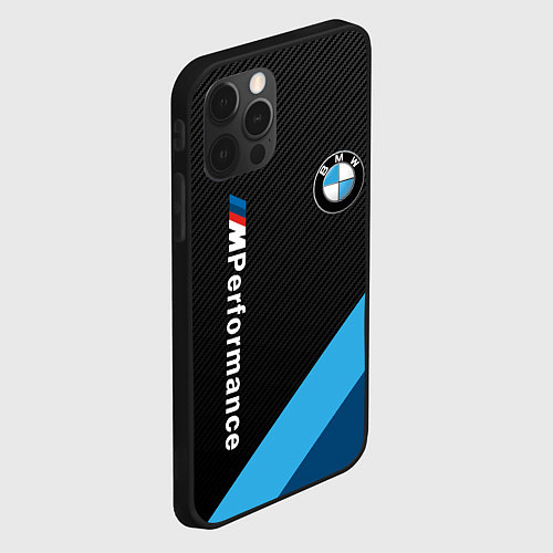 Чехол iPhone 12 Pro Max BMW M PERFORMANCE / 3D-Черный – фото 2