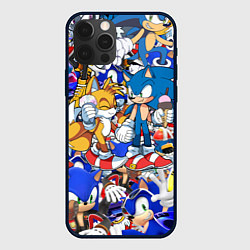 Чехол для iPhone 12 Pro Max SONIC PATTERN, цвет: 3D-черный