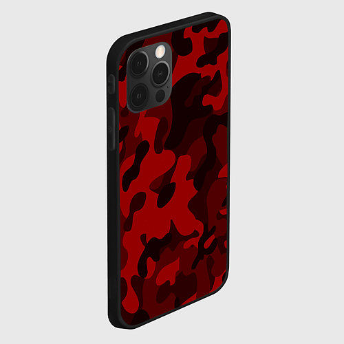 Чехол iPhone 12 Pro Max RED MILITARY / 3D-Черный – фото 2
