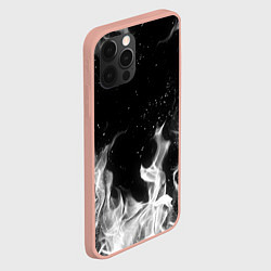 Чехол для iPhone 12 Pro Max БЕЛЫЙ ОГОНЬ, цвет: 3D-светло-розовый — фото 2