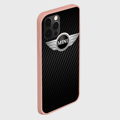 Чехол iPhone 12 Pro Max MINI COOPER CARBON / 3D-Светло-розовый – фото 2