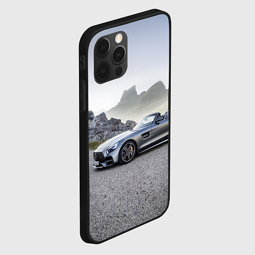 Чехол iPhone 12 Pro Max Mercedes V8 Biturbo / 3D-Черный – фото 2