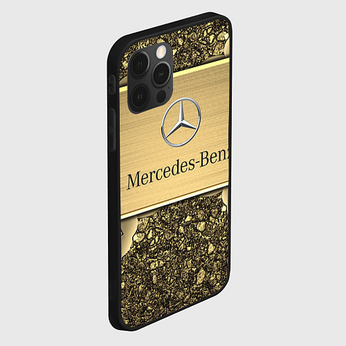 Чехол iPhone 12 Pro Max MERCEDES GOLD / 3D-Черный – фото 2