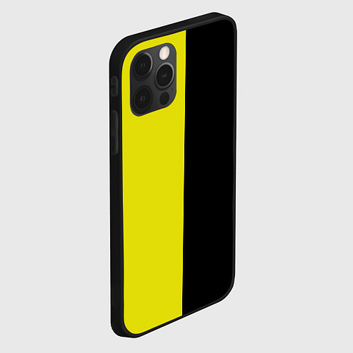 Чехол iPhone 12 Pro Max BLACK YELLOW / 3D-Черный – фото 2