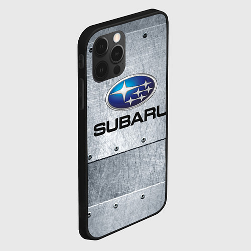 Чехол iPhone 12 Pro Max SUBARU / 3D-Черный – фото 2