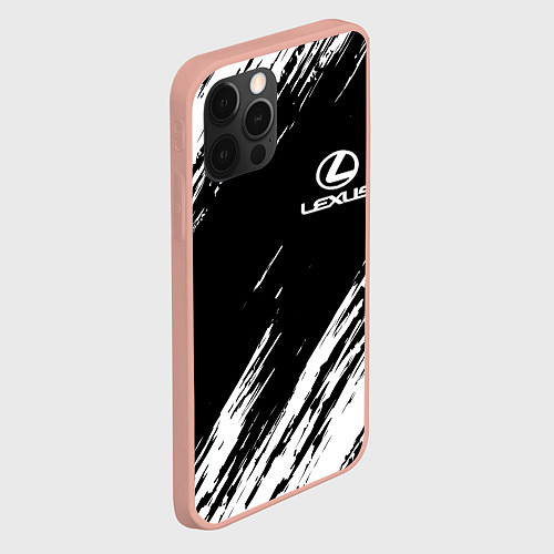 Чехол iPhone 12 Pro Max LEXUS / 3D-Светло-розовый – фото 2