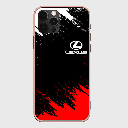 Чехол iPhone 12 Pro Max LEXUS / 3D-Светло-розовый – фото 1