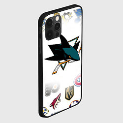 Чехол для iPhone 12 Pro Max San Jose Sharks NHL teams pattern, цвет: 3D-черный — фото 2