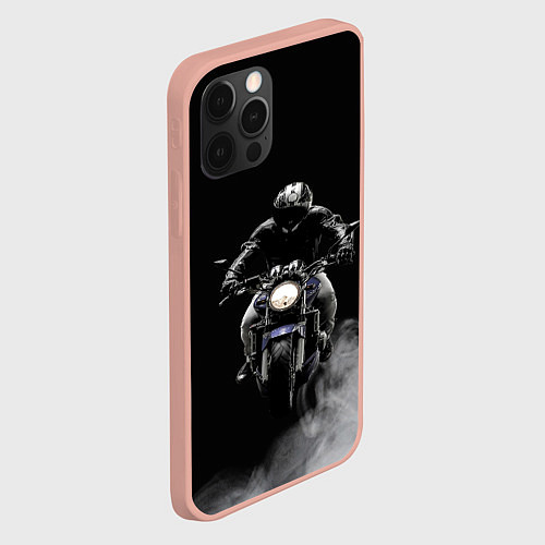 Чехол iPhone 12 Pro Max МОТОЦИКЛЫ / 3D-Светло-розовый – фото 2