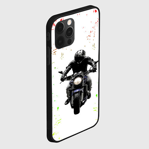 Чехол iPhone 12 Pro Max МОТОЦИКЛЫ / 3D-Черный – фото 2