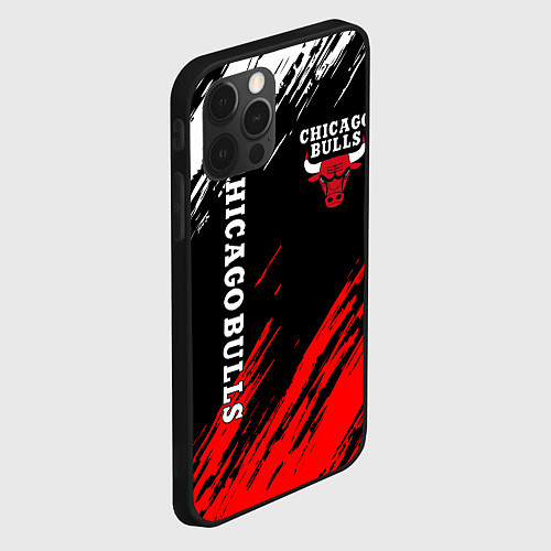 Чехол iPhone 12 Pro Max CHICAGO BULLS / 3D-Черный – фото 2