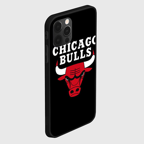 Чехол iPhone 12 Pro Max CHICAGO BULLS / 3D-Черный – фото 2