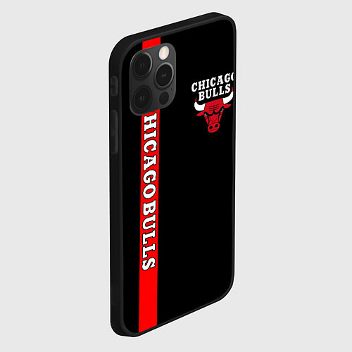 Чехол iPhone 12 Pro Max CHICAGO BULLS / 3D-Черный – фото 2