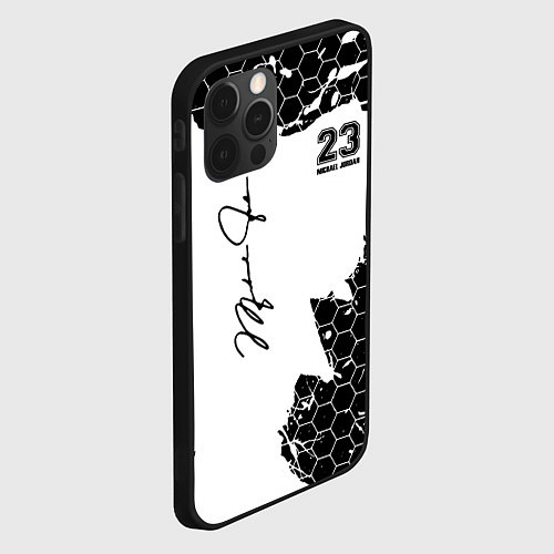 Чехол iPhone 12 Pro Max Michael Jordan 23 / 3D-Черный – фото 2