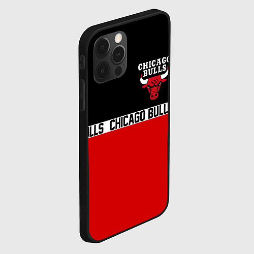 Чехол iPhone 12 Pro Max CHICAGO BULLS / 3D-Черный – фото 2