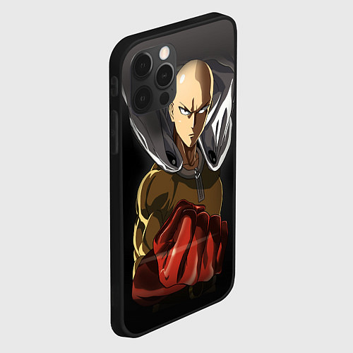 Чехол iPhone 12 Pro Max One Punch Man / 3D-Черный – фото 2