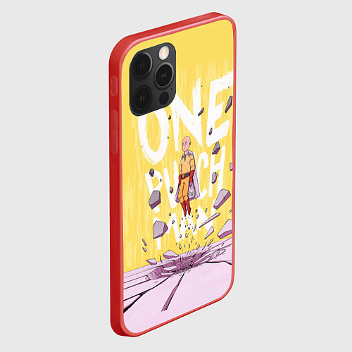 Чехол iPhone 12 Pro Max One Punch Man / 3D-Красный – фото 2