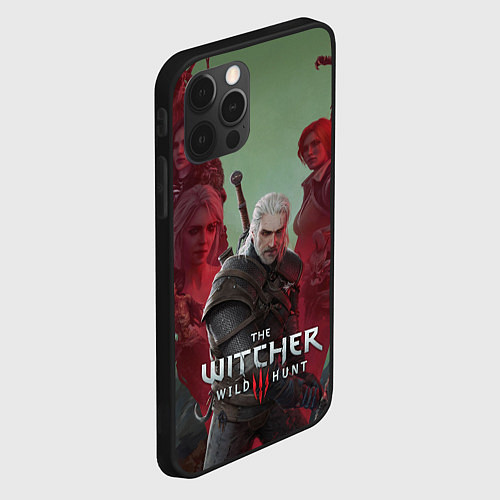 Чехол iPhone 12 Pro Max The Witcher 5-летие / 3D-Черный – фото 2