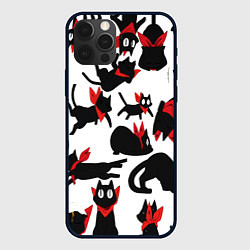 Чехол для iPhone 12 Pro Max Черный котик, цвет: 3D-черный