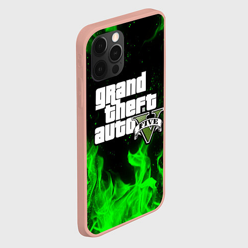 Чехол iPhone 12 Pro Max GTA 5 / 3D-Светло-розовый – фото 2