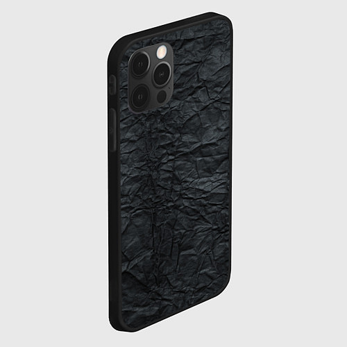 Чехол iPhone 12 Pro Max Черная Бумага / 3D-Черный – фото 2