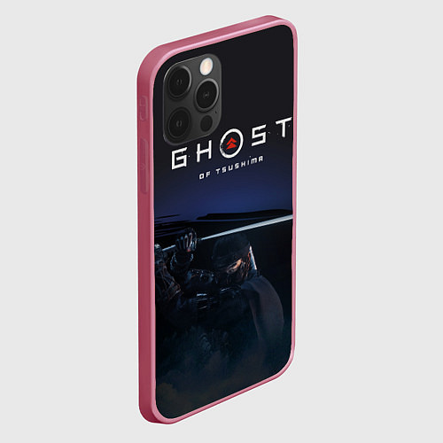 Чехол iPhone 12 Pro Max Ghost of Tsushima / 3D-Малиновый – фото 2