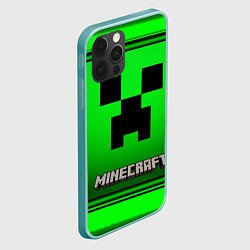 Чехол для iPhone 12 Pro Max Minecraft, цвет: 3D-мятный — фото 2