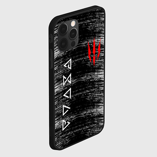 Чехол iPhone 12 Pro Max THE WITCHER / 3D-Черный – фото 2