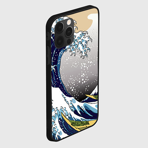 Чехол iPhone 12 Pro Max The great wave off kanagawa / 3D-Черный – фото 2