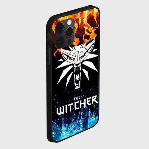 Чехол iPhone 12 Pro Max The Witcher / 3D-Черный – фото 2