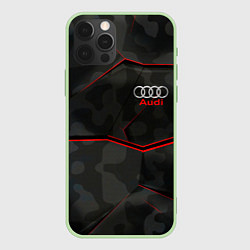 Чехол для iPhone 12 Pro Max AUDI, цвет: 3D-салатовый