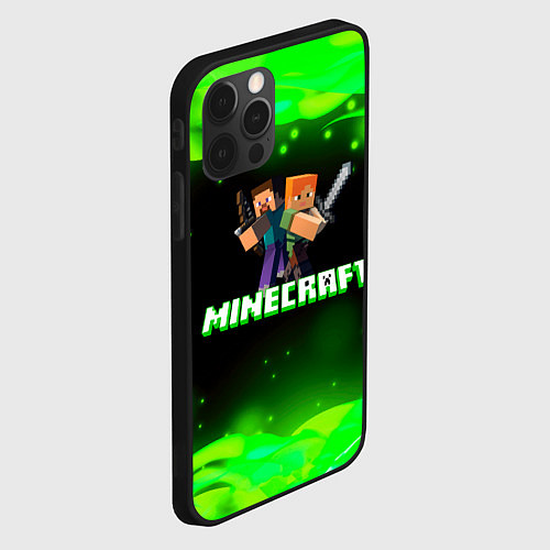 Чехол iPhone 12 Pro Max Minecraft 1 / 3D-Черный – фото 2