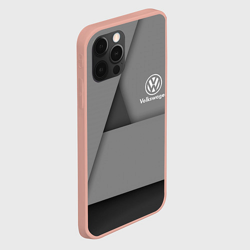 Чехол iPhone 12 Pro Max VOLKSWAGEN / 3D-Светло-розовый – фото 2