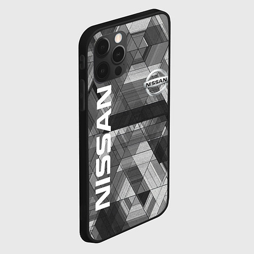 Чехол iPhone 12 Pro Max NISSAN / 3D-Черный – фото 2