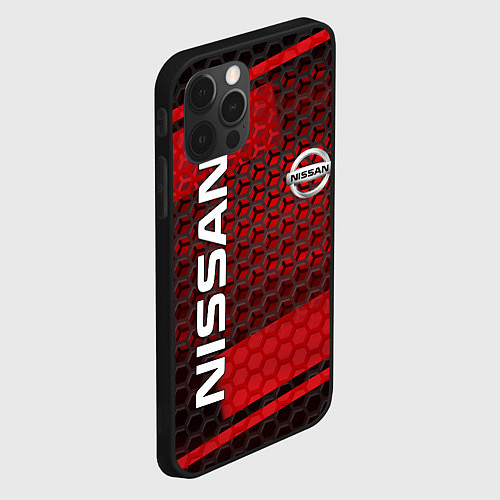 Чехол iPhone 12 Pro Max NISSAN / 3D-Черный – фото 2