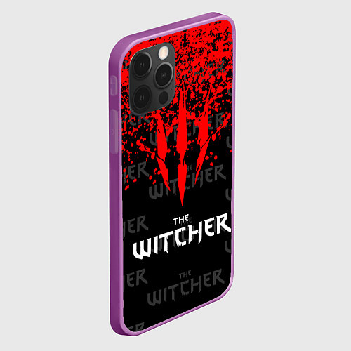 Чехол iPhone 12 Pro Max The Witcher / 3D-Сиреневый – фото 2