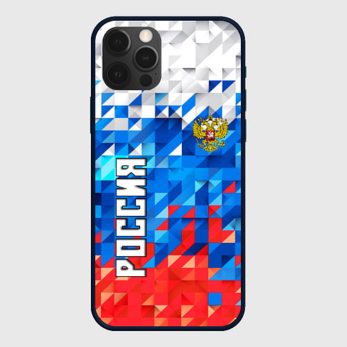 Чехол iPhone 12 Pro Max RUSSIA SPORT / 3D-Черный – фото 1