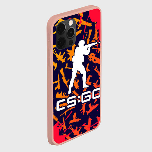 Чехол iPhone 12 Pro Max CS GO КС ГО / 3D-Светло-розовый – фото 2