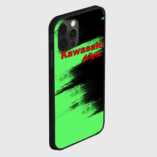 Чехол iPhone 12 Pro Max Kawasaki / 3D-Черный – фото 2