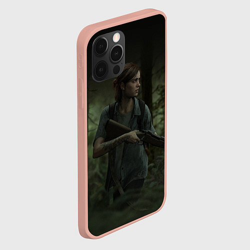 Чехол iPhone 12 Pro Max THE LAST OF US 2 ЭЛЛИ / 3D-Светло-розовый – фото 2